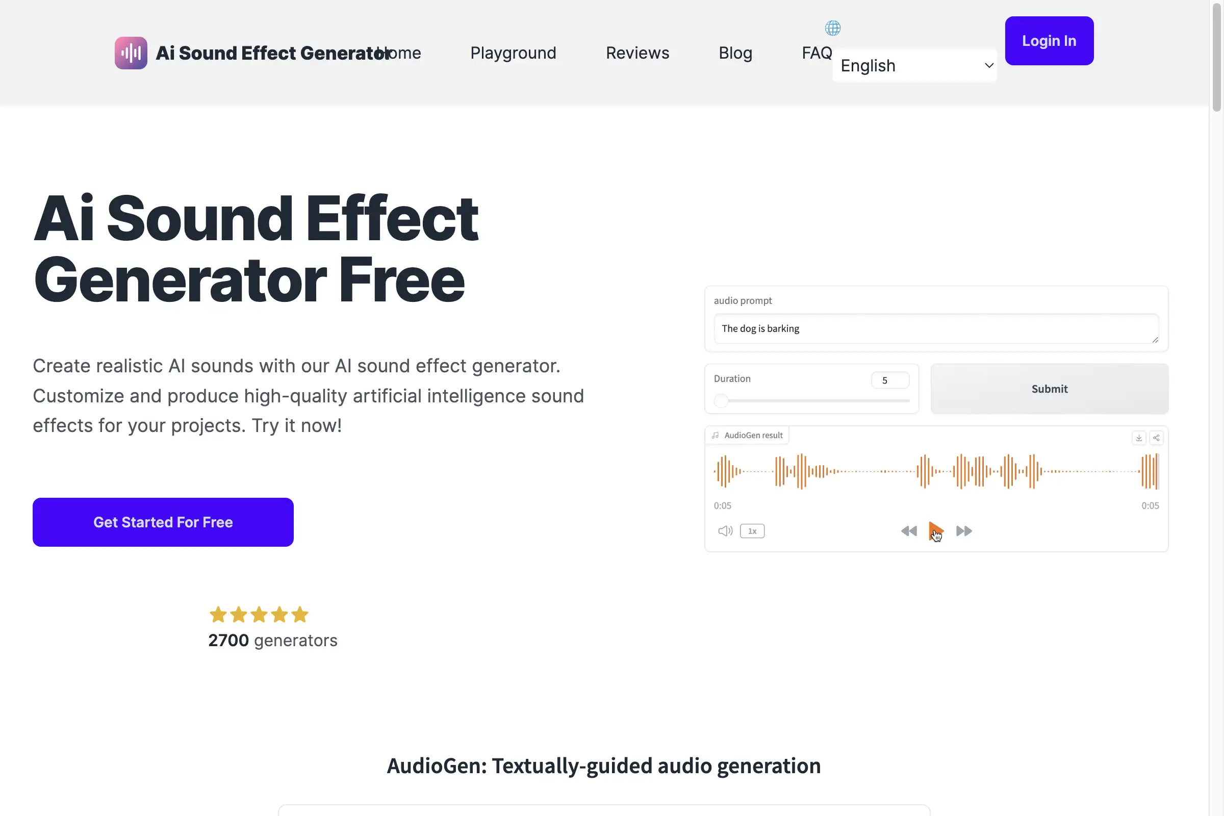 AI Sound Effect Generator